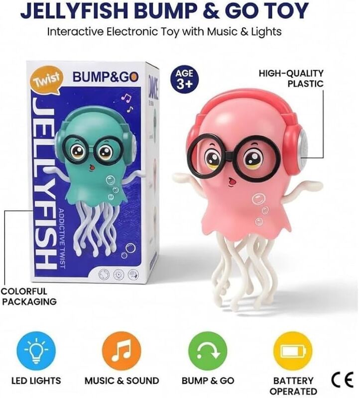 Dancing Jellyfish Toy with Music and LED Lights