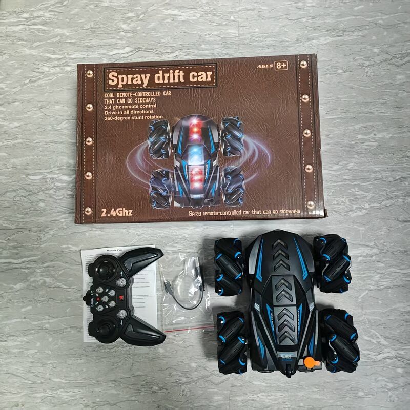 Spray Drift RC Car – 2.4GHz Remote Control Stunt Car with 360° Rotation