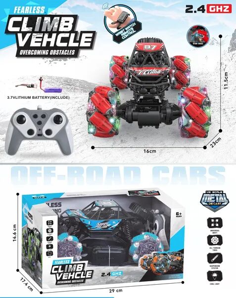2.4GHz RC Climb Vehicle – Off-Road Stunt Climbing Car with LED Lights