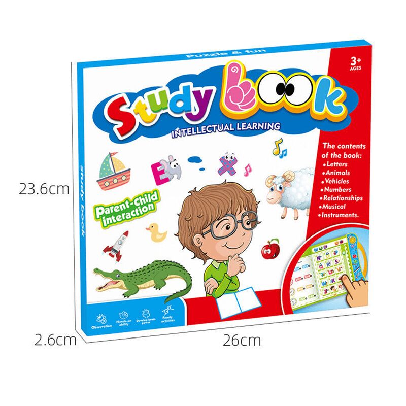 Kids Interactive Electronic 'Study Book' – Intellect Learning & Sound Toy