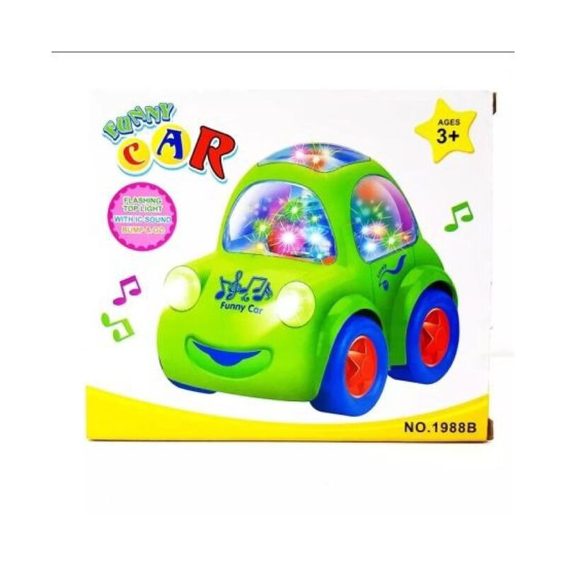 Funny Car Flashing Light & Music Toy – Green