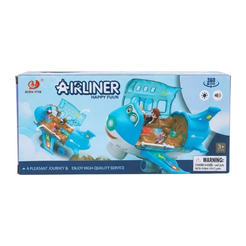 Airliner Happy Fun 360° Rotating Light & Sound Toy Plane ✈️