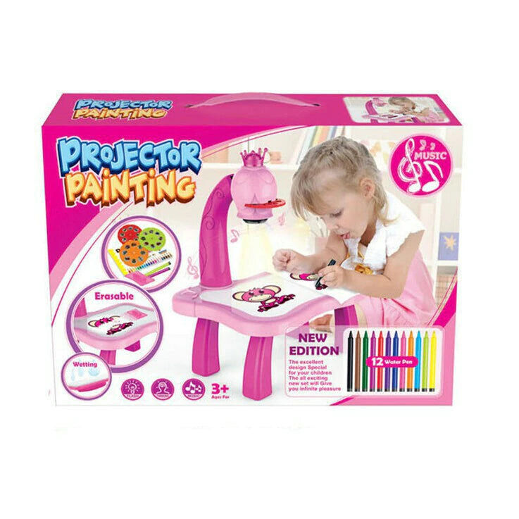 Projector Painting Drawing Table Set with 12 Water Pens 🎨✨