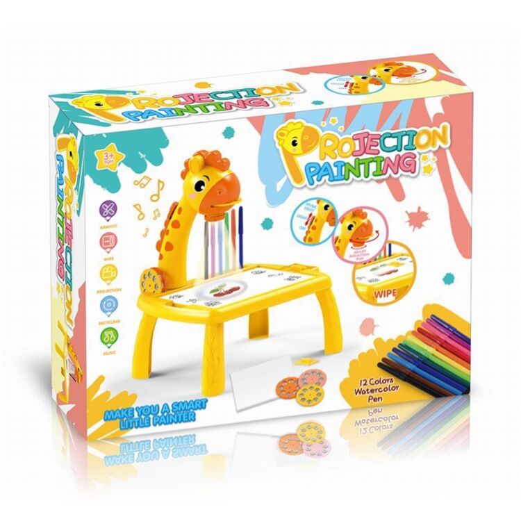 Kids Giraffe LED Projection Painting & Drawing Table
