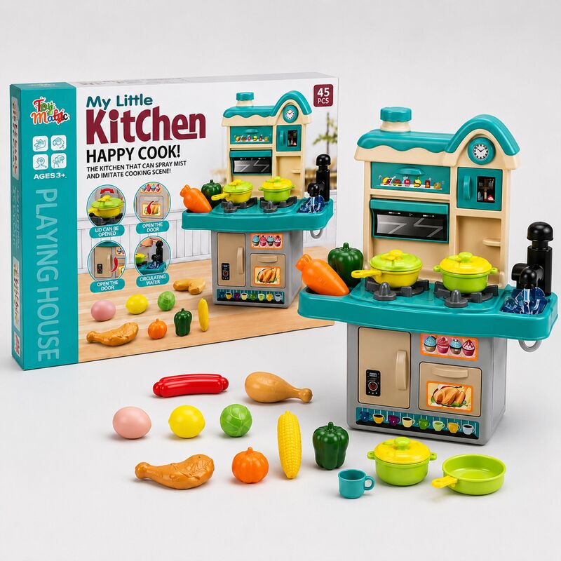 Toy Mate My Little Kitchen Happy Cook Play Set (45 Pieces)